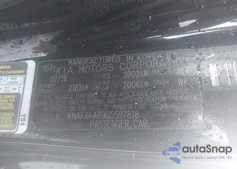 2016 Kia Forte Koup Ex from USA, damaged, VIN KNAFX6A89G5597818